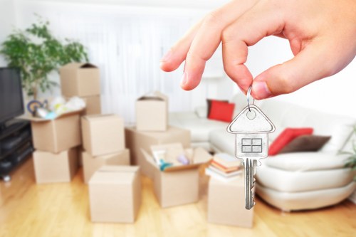 Removal van loaded for a residential or business move in Dagenham