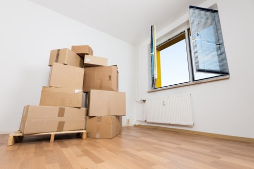 Loading office desks and storage units for a Dagenham relocation